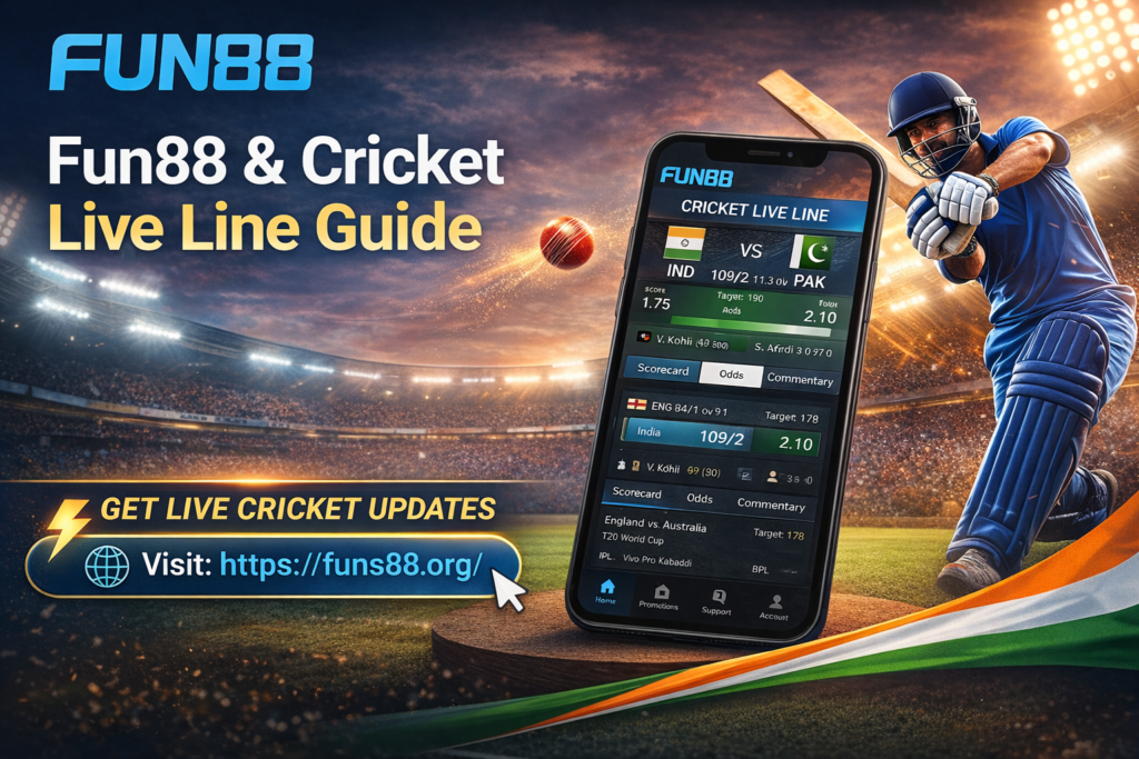 Fun88 Cricket Live Line Guide – Download app, login steps, and live cricket score updates in India
